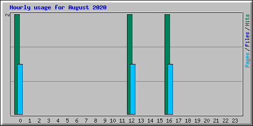 Hourly usage for August 2020